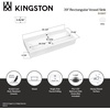 image:imageFauceture EV3916 Camilla 39Inch x 16Inch Rectangular Vessel Sink White3938 x 1718 x 512