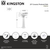 image:imageFauceture VPB2034 Stuart 20 Ceramic Pedestal Sink 4Inch 3 Hole Glossy White
