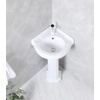 image:imageFauceture VPB2210 Pilaster 22 Ceramic Pedestal Sink Single Hole Glossy White