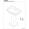 image:imageFauceture VPB3248 Imperial Wall Mount Pedestal Sink WhiteVPB3248
