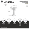 image:imageFauceture VPB3248 Imperial Wall Mount Pedestal Sink WhiteVPB3248