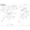 image:imageFauceture VPB3248 Imperial Wall Mount Pedestal Sink WhiteVPB4308
