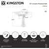 image:imageFauceture VPB3534 Sovereign 35 Ceramic Pedestal Sink 4Inch 3 Hole Glossy White
