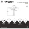 image:imageFauceture VPB3538 Sovereign 35 Ceramic Pedestal Sink 8Inch 3 Hole Glossy White
