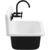 image:imageGourmetier GCKWS302010 Petra Galley 30 x 20 Cast Iron Wall Mount Kitchen Sink White