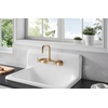 image:imageGourmetier GCKWS302010 Petra Galley 30 x 20 Cast Iron Wall Mount Kitchen Sink White