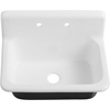 image:imageGourmetier GCKWS302010 Petra Galley 30 x 20 Cast Iron Wall Mount Kitchen Sink White