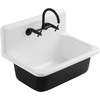 image:imageGourmetier GCKWS302010 Petra Galley 30 x 20 Cast Iron Wall Mount Kitchen Sink White