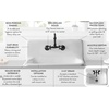 image:imageGourmetier GCKWS302010 Petra Galley 30 x 20 Cast Iron Wall Mount Kitchen Sink White