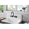 image:imageGourmetier GCKWS302010 Petra Galley 30 x 20 Cast Iron Wall Mount Kitchen Sink White