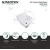 image:imageGourmetier GPKWS221820 Persepolis Galley 22 x 18 Ceramic Wall Mount Utility Sink White