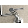 image:imageKingston Brass Concord 8Inch Adjustable Center Wall Mount Kitchen Faucet Brushed NickelPolished Chrome