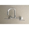 image:imageKingston Brass Concord 8Inch Adjustable Center Wall Mount Kitchen Faucet Brushed NickelPolished Chrome
