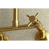 image:imageKingston Brass Concord 8Inch Adjustable Center Wall Mount Kitchen Faucet Matte BlackBrushed Brass