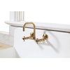 image:imageKingston Brass Concord 8Inch Adjustable Center Wall Mount Kitchen Faucet Matte BlackBrushed Brass
