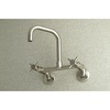 image:imageKingston Brass Concord 8Inch Adjustable Center Wall Mount Kitchen Faucet Matte BlackBrushed Nickel