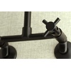 image:imageKingston Brass Concord 8Inch Adjustable Center Wall Mount Kitchen Faucet Matte BlackMatte Black