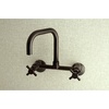 image:imageKingston Brass Concord 8Inch Adjustable Center Wall Mount Kitchen Faucet Matte BlackOil Rubbed Bronze