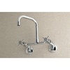 image:imageKingston Brass Concord 8Inch Adjustable Center Wall Mount Kitchen Faucet Matte BlackPolished Chrome