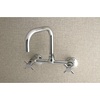 image:imageKingston Brass Concord 8Inch Adjustable Center Wall Mount Kitchen Faucet Matte BlackPolished Chrome
