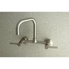image:imageKingston Brass Concord 8Inch Adjustable Center Wall Mount Kitchen Faucet Polished ChromeBrushed Nickel