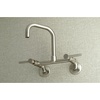 image:imageKingston Brass Concord 8Inch Adjustable Center Wall Mount Kitchen Faucet Polished ChromeBrushed Nickel
