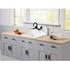 image:imageKingston Brass Concord 8Inch Adjustable Center Wall Mount Kitchen Faucet Polished ChromeMatte Black