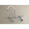 image:imageKingston Brass Concord 8Inch Adjustable Center Wall Mount Kitchen Faucet Polished ChromePolished Chrome