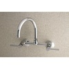 image:imageKingston Brass Concord 8Inch Adjustable Center Wall Mount Kitchen Faucet Polished ChromePolished Chrome