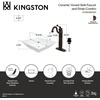 image:imageKingston Brass EV4256B1421 Vessel Sink With Heritage Sink Faucet and Drain Combo WhitePolished ChromeWhiteOil Rubbed Bronze