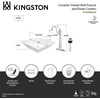 image:imageKingston Brass EV4256B1421 Vessel Sink With Heritage Sink Faucet and Drain Combo WhitePolished ChromeWhitePolished Chrome