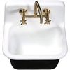 image:imageKingston Brass Fauceture GCKWS221822 Petra Galley 22 Inch Wall Mount Single Bowl Kitchen Sink White
