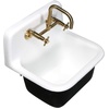 image:imageKingston Brass Fauceture GCKWS221822 Petra Galley 22 Inch Wall Mount Single Bowl Kitchen Sink White