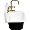 image:imageKingston Brass Fauceture GCKWS221822 Petra Galley 22 Inch Wall Mount Single Bowl Kitchen Sink White