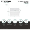 image:imageKingston Brass GPKWS241917 Doriteal 24 Ceramic Wall Mount Utility Sink Glossy White