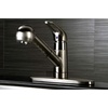 image:imageKingston Brass GSC881NCLSP Gourmetier Century 8Inch Centerset Single Handle Kitchen Faucet with PullOut Sprayer Polished ChromeBrushed Nickel