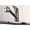 image:imageKingston Brass GSC881NCLSP Gourmetier Century 8Inch Centerset Single Handle Kitchen Faucet with PullOut Sprayer Polished ChromeBrushed Nickel