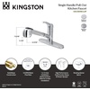 image:imageKingston Brass GSC881NCLSP Gourmetier Century 8Inch Centerset Single Handle Kitchen Faucet with PullOut Sprayer Polished ChromeBrushed Nickel