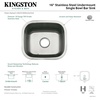 image:imageKingston Brass Gourmetier GKUS16168 Undermount Single Bowl Bar Sink 16InchLength by 16InchWidth by 8InchDepth 18 Gauge Brushed Stainless SteelGKUS16168