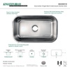 image:imageKingston Brass Gourmetier GKUS16168 Undermount Single Bowl Bar Sink 16InchLength by 16InchWidth by 8InchDepth 18 Gauge Brushed Stainless SteelGKUS3018