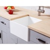 image:imageKingston Brass Gourmetier GKUSA15158 Arcticstone Solid Surface Undermount 15 Square Single Bowl Bar Sink with Drain Matte White