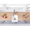 image:imageKingston Brass Gourmetier GKUSA15158 Arcticstone Solid Surface Undermount 15 Square Single Bowl Bar Sink with Drain Matte White