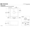 image:imageKingston Brass Gourmetier GKUSA15158 Arcticstone Solid Surface Undermount 15 Square Single Bowl Bar Sink with Drain Matte White