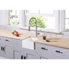 image:imageKingston Brass Gourmetier GKUSA15158 Arcticstone Solid Surface Undermount 15 Square Single Bowl Bar Sink with Drain Matte White