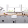 image:imageKingston Brass Gourmetier GKUSA15158 Arcticstone Solid Surface Undermount 15 Square Single Bowl Bar Sink with Drain Matte White