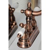 image:imageKingston Brass KB1601PL Heritage 4Inch Centerset Lavatory Faucet with Porcelain Lever Handle Polished ChromeAntique Copper
