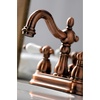 image:imageKingston Brass KB1601PL Heritage 4Inch Centerset Lavatory Faucet with Porcelain Lever Handle Polished ChromeAntique Copper