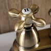 image:imageKingston Brass KB1605AX Heritage 4Inch Centerset Lavatory Faucet with Metal Cross Handle Oil Rubbed Bronze  OilRubbed BronzeAntique Brass