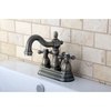 image:imageKingston Brass KB1605AX Heritage 4Inch Centerset Lavatory Faucet with Metal Cross Handle Oil Rubbed Bronze  OilRubbed BronzeAntique Brass