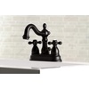 image:imageKingston Brass KB1605AX Heritage 4Inch Centerset Lavatory Faucet with Metal Cross Handle Oil Rubbed Bronze  OilRubbed BronzeMatte Black